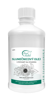 SLNEČNICOVÝ RASTLINNÝ OLEJ - lisovaný za studena  - 500 ml